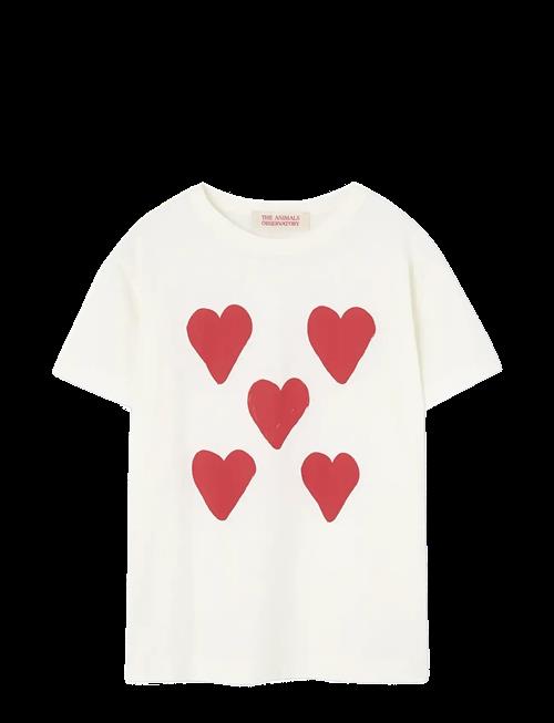THE ANIMALS OBSERVATORY | Hearts White Rooster T-Shirt | 12 Y