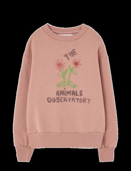 THE ANIMALS OBSERVATORY | Flowers Dusty Coral Bear Sweatshirt | 6 Y