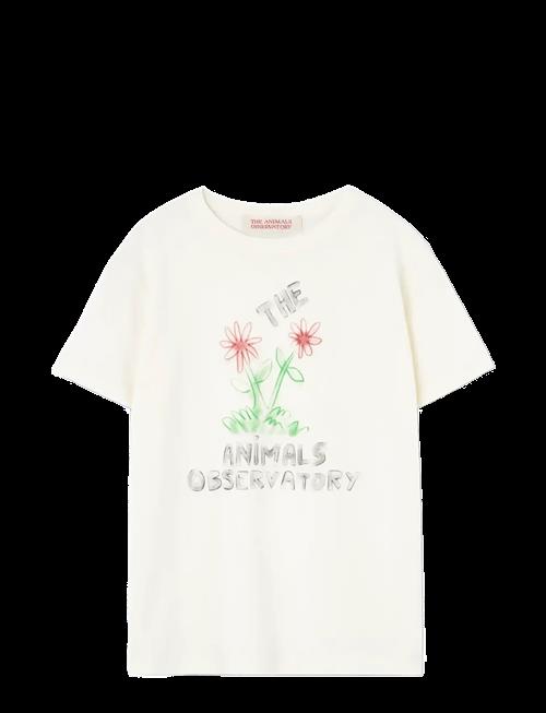 THE ANIMALS OBSERVATORY | Flowers White Rooster T-Shirt | 4 Y