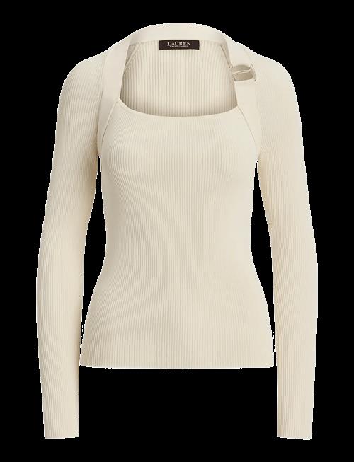Lauren Ralph Lauren | Buckle-Trim Rib-Knit Sweater | M