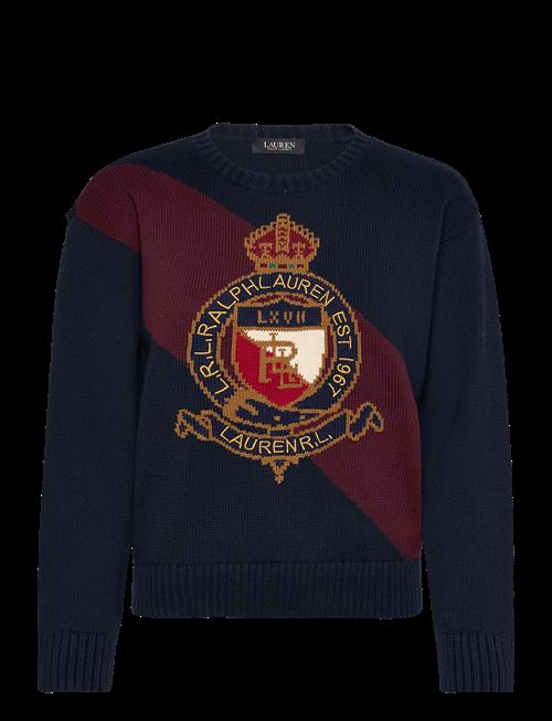 Lauren Ralph Lauren | Color-Blocked Crest Cotton Sweater | XL