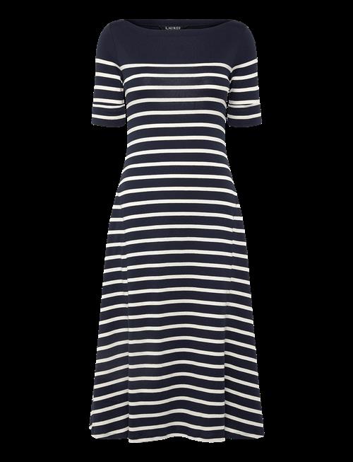Lauren Ralph Lauren | Striped Cotton Rib-Knit Midi Dress | XS