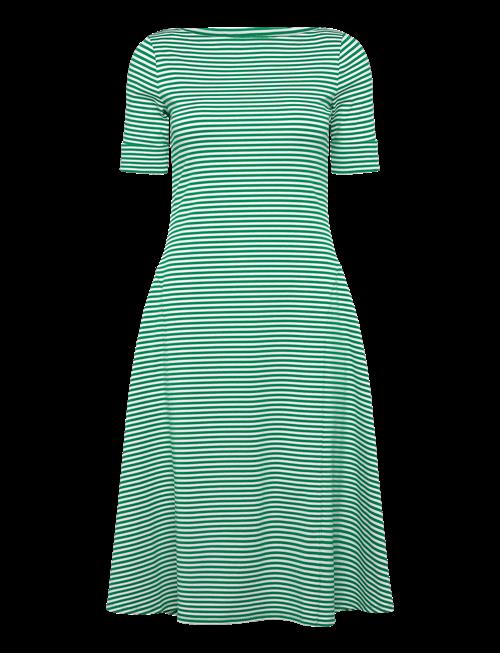 Lauren Ralph Lauren | Striped Stretch Cotton Ribbed Midi Dress | M