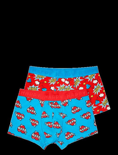 Happy Socks | 2-Pack Super Dad Short Boxers Gift Set | M