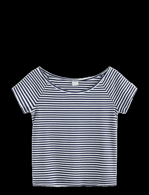Lindex | Top Short Sleeve Rib And Deep | 134/140