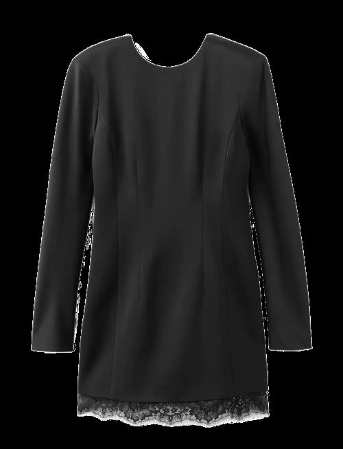 Mango | Open-Back Dress With Lace Trim Hem | XL
