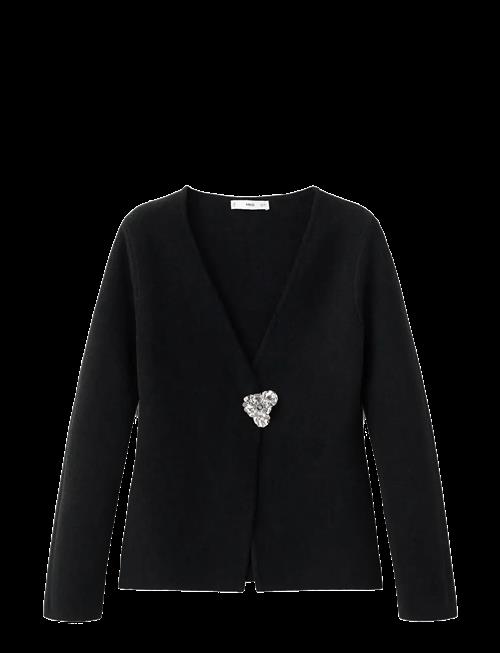 Mango | Knitted Cardigan With Jewel Button | S