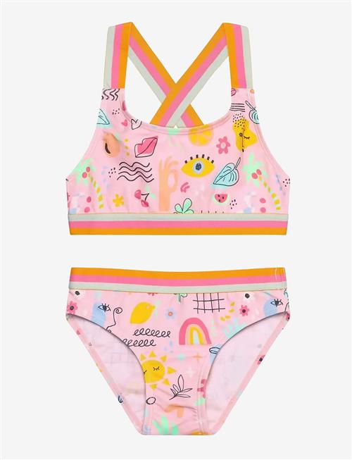 Color Kids | Bikini W. Contrast Straps, Aop | 110