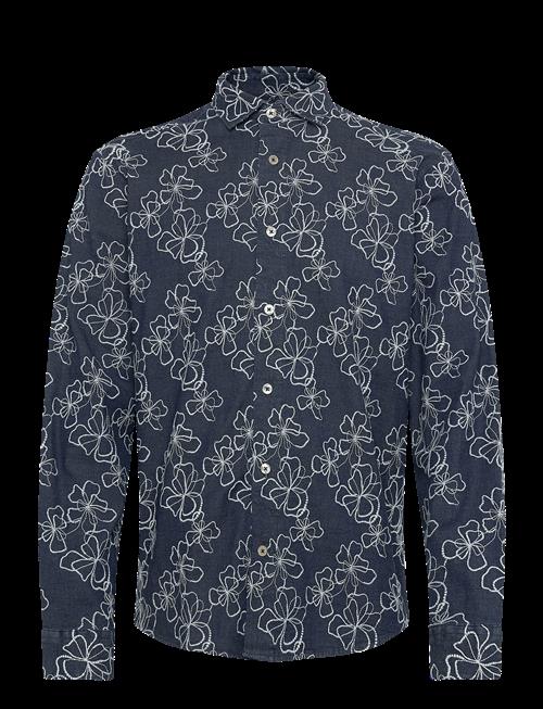 Lindbergh | Washed Denim Shirt W. Embroidery L | M