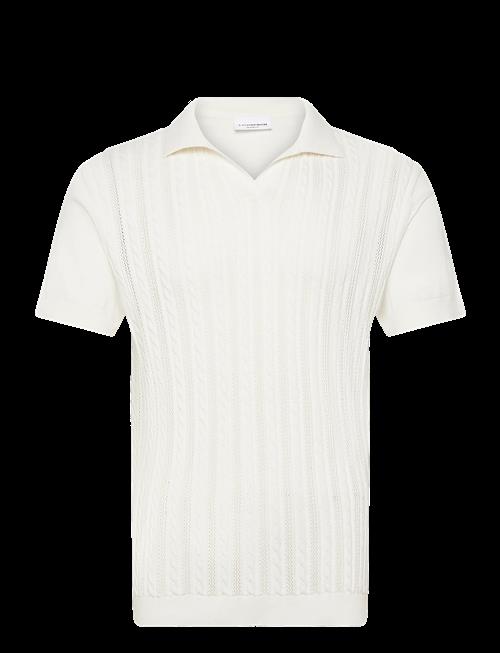 Lindbergh | Knitted S/S Cable V-Neck Polo | S