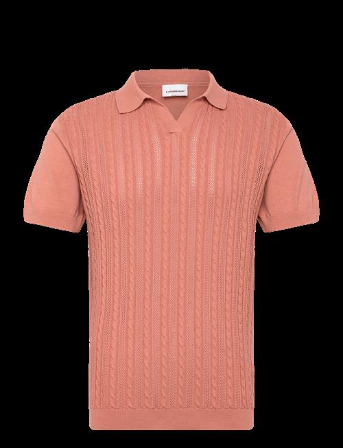 Lindbergh | Knitted S/S Cable V-Neck Polo | XL
