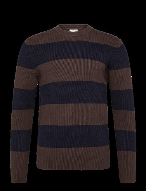 Lindbergh | Rib Knitted Block Stripe O-Neck Kni | L
