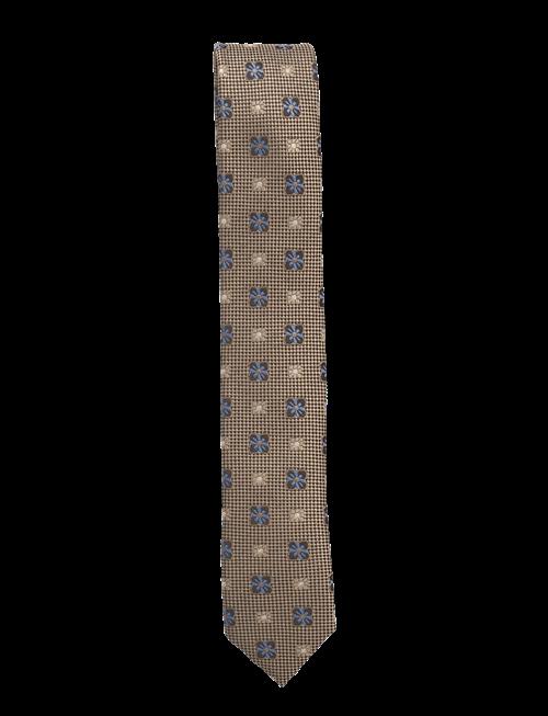 Lindbergh Black | Flower Pattern Tie 5 Cm | ONE SIZE
