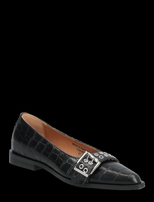 Bianco | Biavictoria Buckle Ballet Flat Croco Embossed Leather | 37