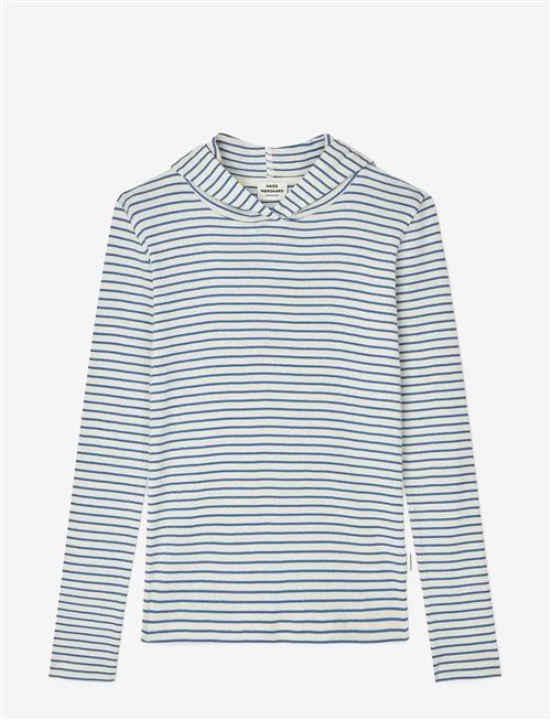 Mads Nørgaard | 2X2 Cotton Stripe Tally Hoodie | 104