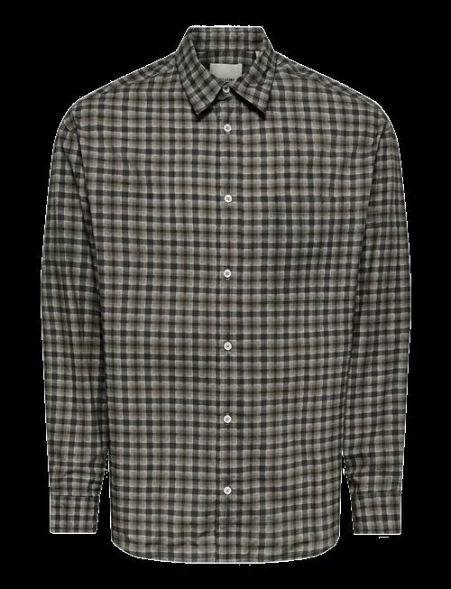 ONLY & SONS | Onsbali Poplin Checked Rlx Fit L/S Shirt | XS
