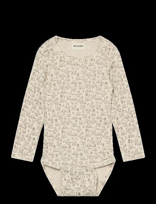 Minymo | Body Ls Aop Rib | 80