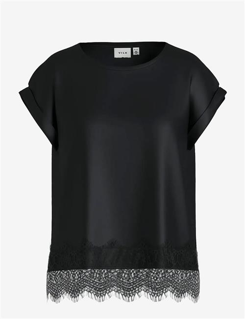 Vila | Viellette S/S Full Satin Lace Top - Noos | 34