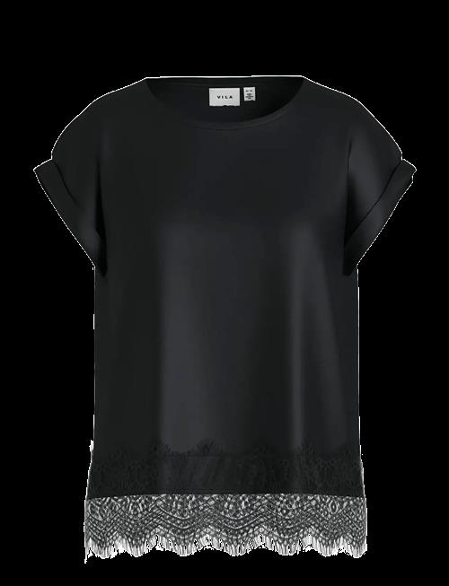Vila | Viellette S/S Full Satin Lace Top - Noos | 42