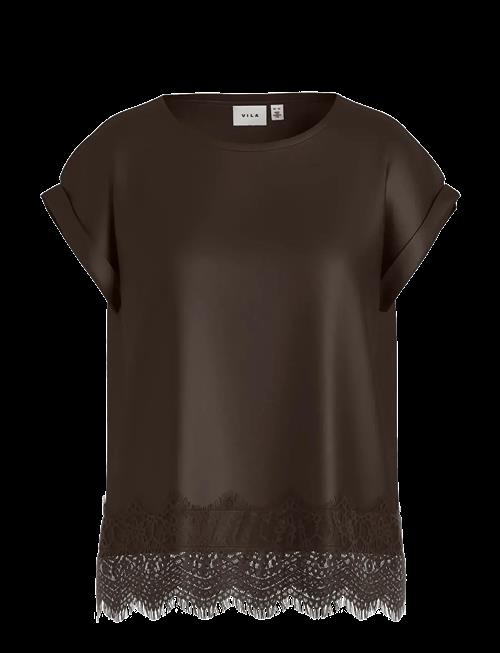 Vila | Viellette S/S Full Satin Lace Top - Noos | 38