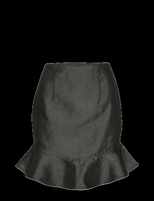 ROTATE | Denim Mini Ruffle Skirt | 36