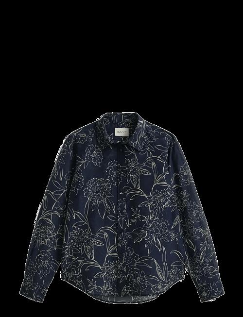 Gant | Reg Floral Print Ctn Silk Ls Shirt | 40