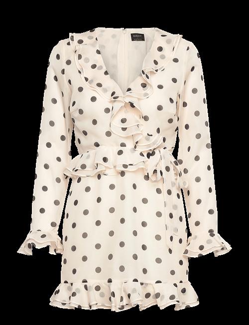 Bardot | Frill Detail Spot Mini Dress | 36