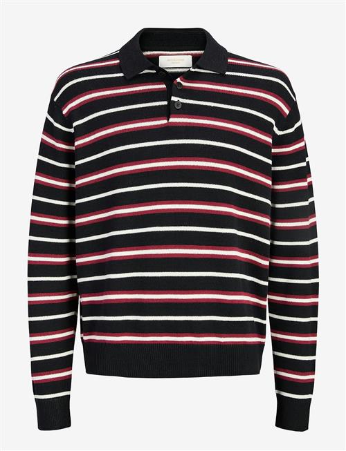 Jack & Jones | Jorargos Knit Stripe Polo Styd Aw25 | XXL