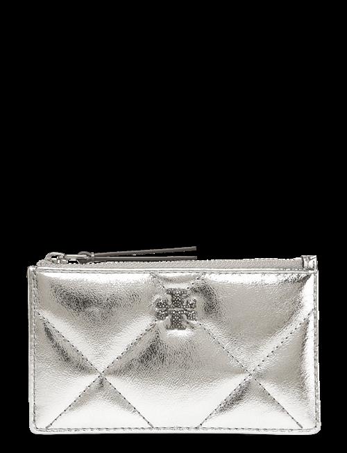 Tory Burch | Kira Diamond Quilt Metallic Zip Card Case | ONE SIZE