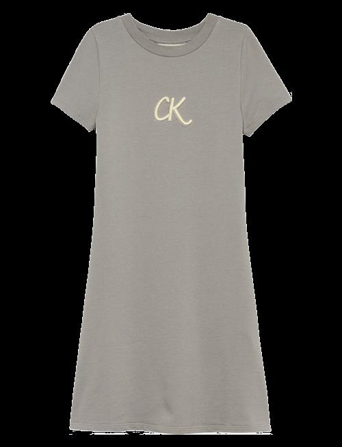 Calvin Klein | Metallic Print Ls A-Aline Dress | 164