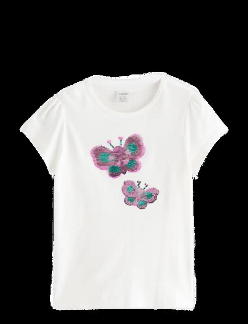 Lindex | Short-Sleeved Top With Reversible Sequins Motif | 104
