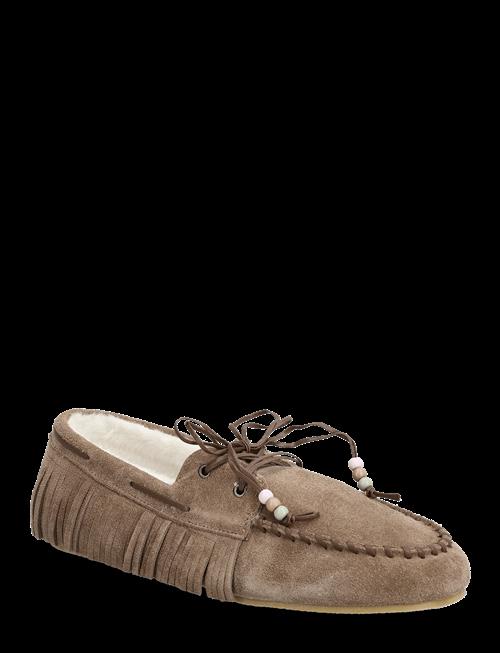Mango | Shearling Leather Moccasins | 35