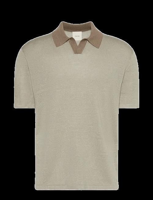 Calvin Klein | Ss Linen Blnd Johnny Swtr 12Gg | L