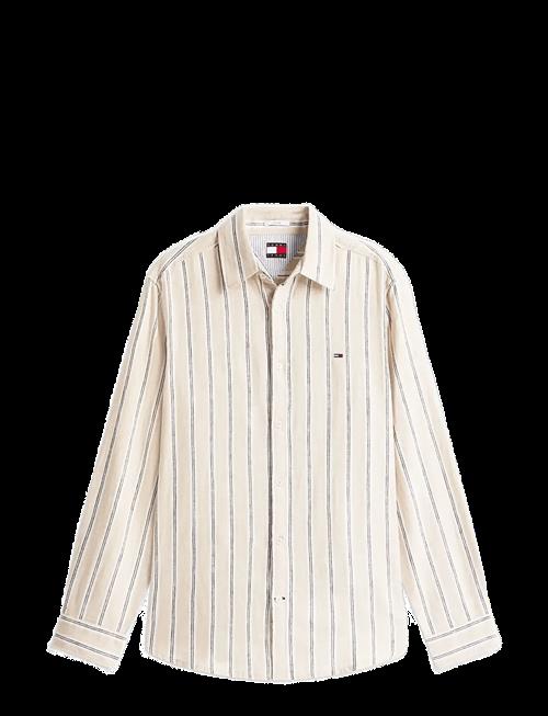 Tommy Jeans | Tjm Reg Linen Mx Strp Shirt Ext | L