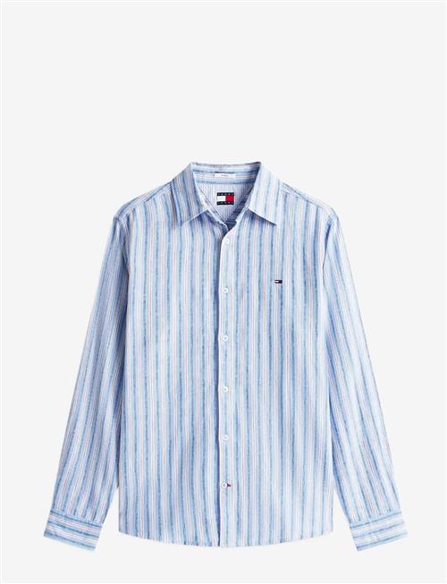 Tommy Jeans | Tjm Reg Linen Mx Strp Shirt Ext | XXL