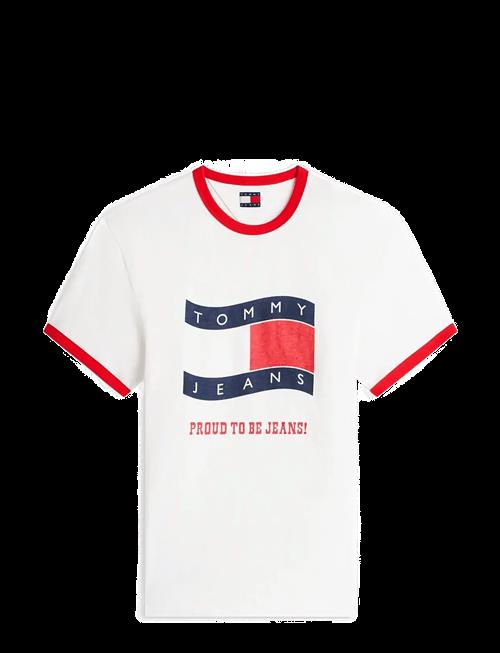 Tommy Jeans | Tjm Reg Waving Flag Ss Ringer T | XS