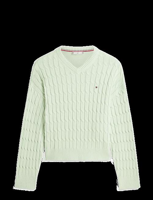 Tommy Hilfiger | Co Cable Mid Gg Rlx Ls V-Nk Swt | XS