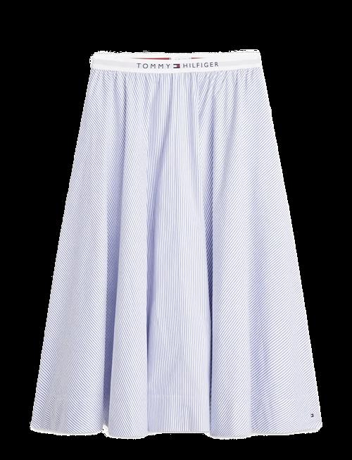 Tommy Hilfiger | Poplin Branded Midi Skirt | L