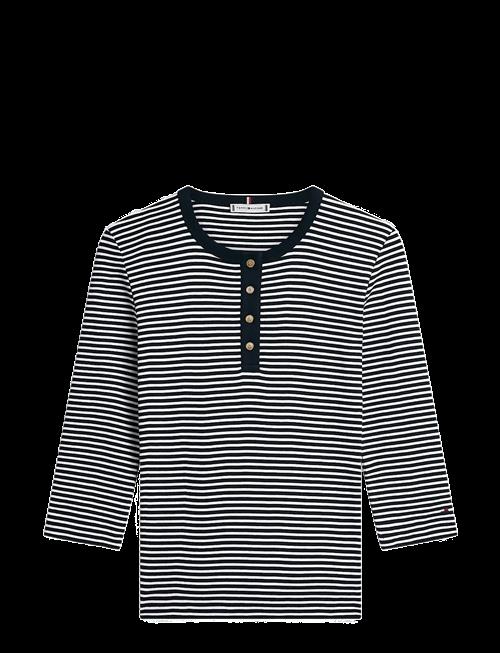 Tommy Hilfiger | Gold Button Slim Henley 3/4 | M