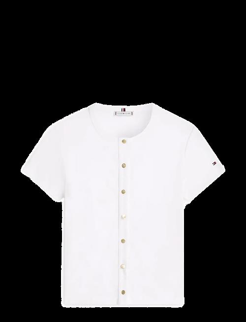 Tommy Hilfiger | Gold Button Slim Ss Tee | XS