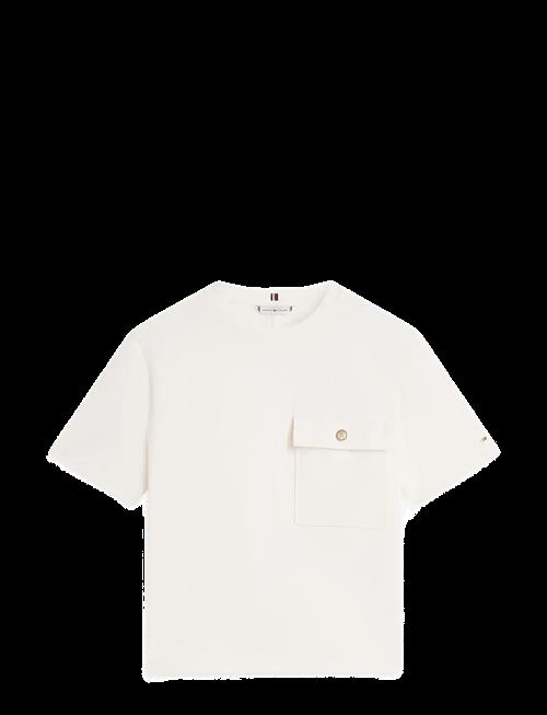 Tommy Hilfiger | Gold Button Long Ss Tee | L