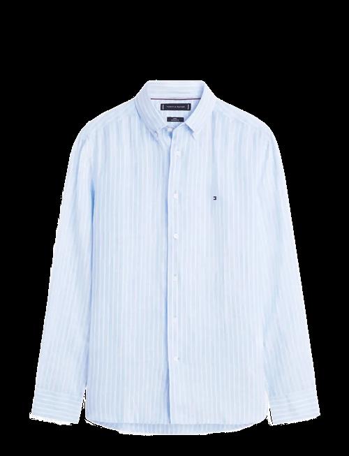 Tommy Hilfiger | Linen Bengal Stripe Rf Shirt | M