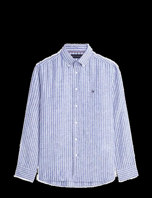Tommy Hilfiger | Linen Bengal Stripe Rf Shirt | XL