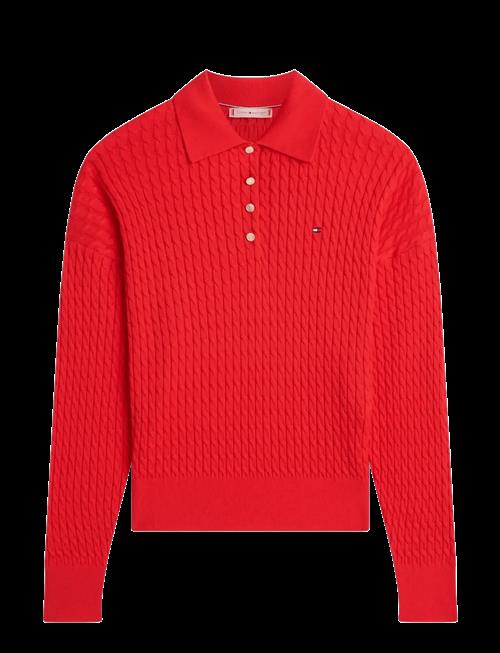 Tommy Hilfiger | Co Cable Fine Gg Rlxd Polo Swt | S