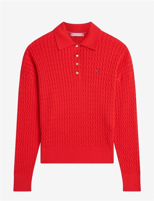 Tommy Hilfiger | Co Cable Fine Gg Rlxd Polo Swt | XL