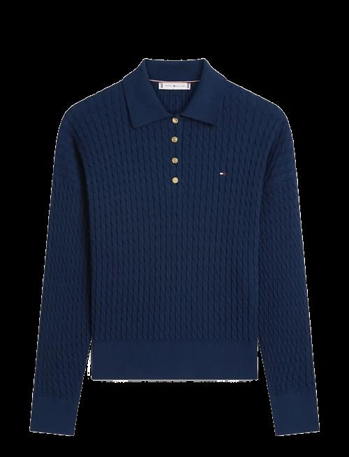 Tommy Hilfiger | Co Cable Fine Gg Rlxd Polo Swt | M
