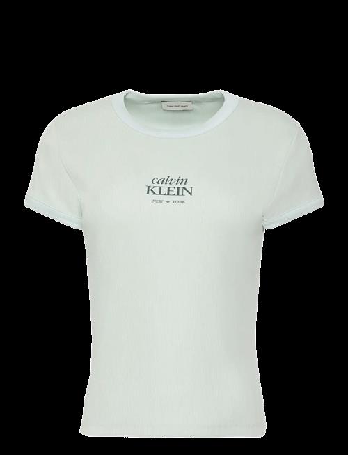Calvin Klein Jeans | Ss 2X2 Baby Rib Logo Baby Tee | M