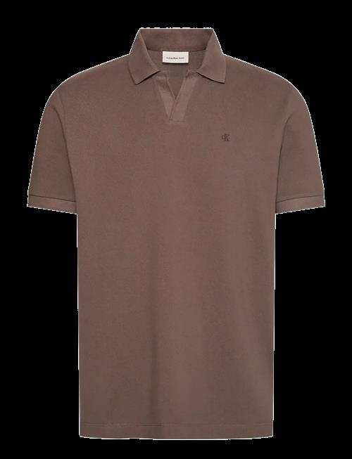 Calvin Klein Jeans | Ss Open Collar Casual Pique Polo | XS