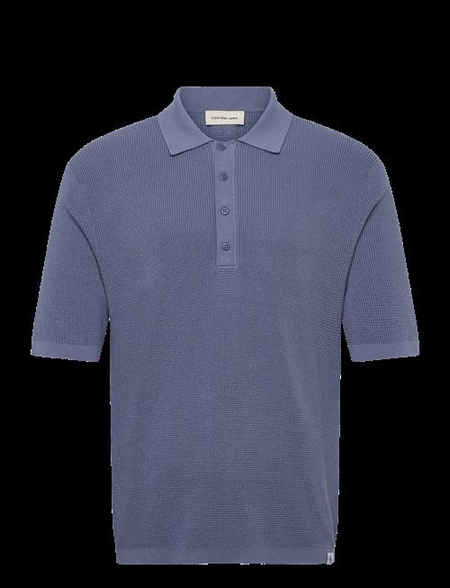 Calvin Klein Jeans | Ss Cotton Waffle Polo Collarswtr | XL