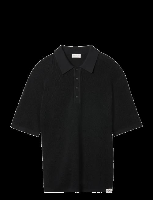 Calvin Klein Jeans | Ss Cotton Waffle Polo Collarswtr | S